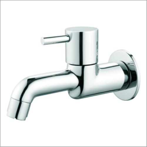 Bib Cock Long Body with Wall Flange Chrome